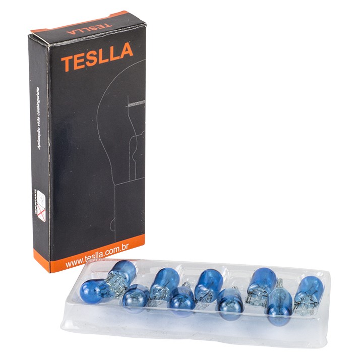 10 Lâmpadas Azul 12V 5W - Teslla - T2825Blue