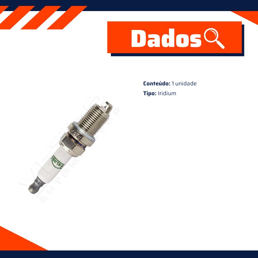 Vela de Ignição Iridium para Chevrolet Cruze e Sonic - E-Klass - Evi638