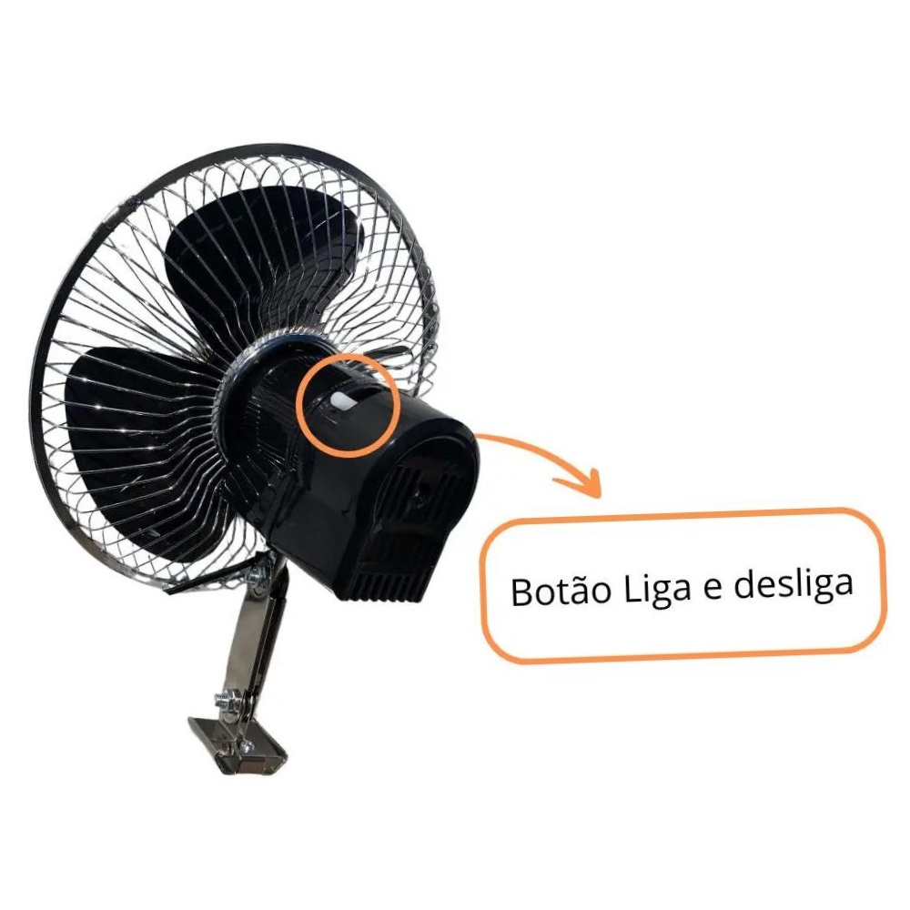 Ventilador Automotivo 6" 12V - Lythium - Ly1208