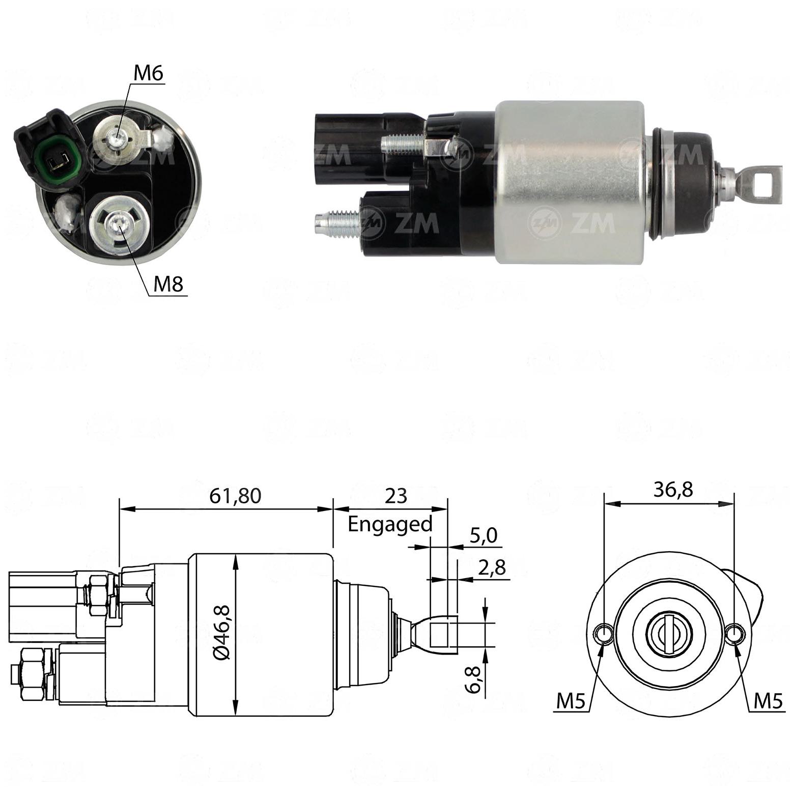 Relê Auxiliar de Partida para Toyota Corolla - ZM - 1-281
