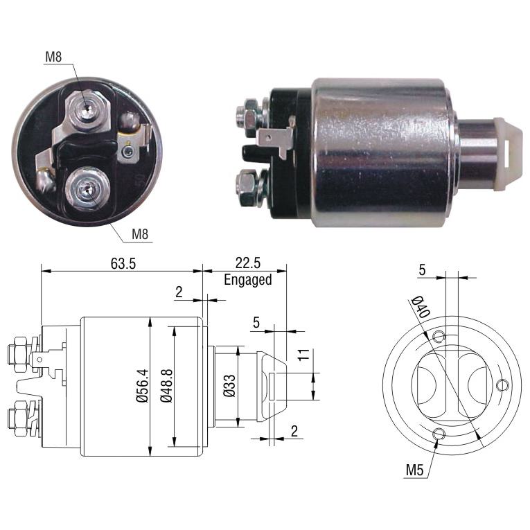 Relê Auxiliar de Partida para Renault R19 - ZM - 1-471