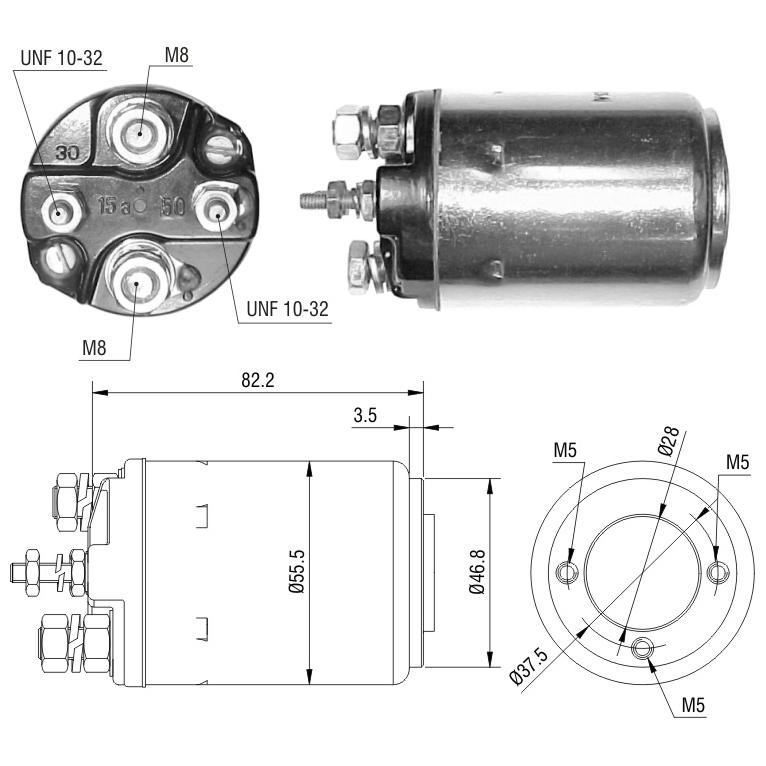 Relê Auxiliar de Partida para Ford F-1000 - ZM - 1-514