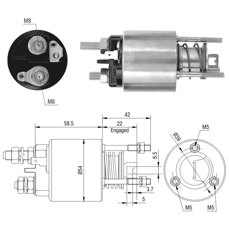 Relê Auxiliar de Partida para Fiat Tipo e Uno - ZM - 1-595