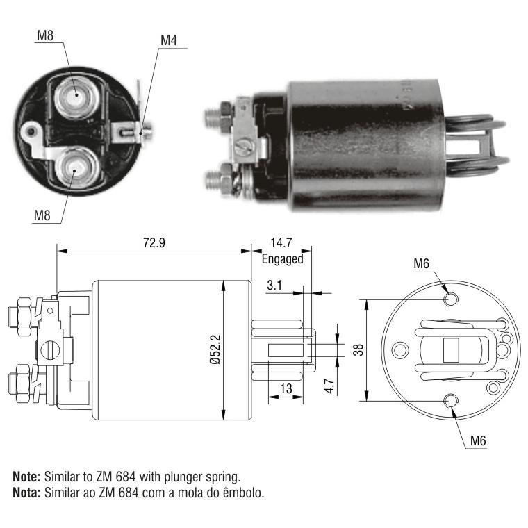 Relê Auxiliar de Partida para Daewoo Lanos Hatch - ZM - 1-684