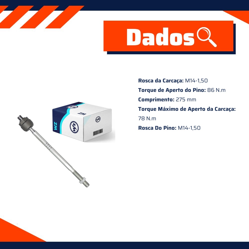 Terminal Axial para Fiat Linea e Punto - ZM - 170.110.11