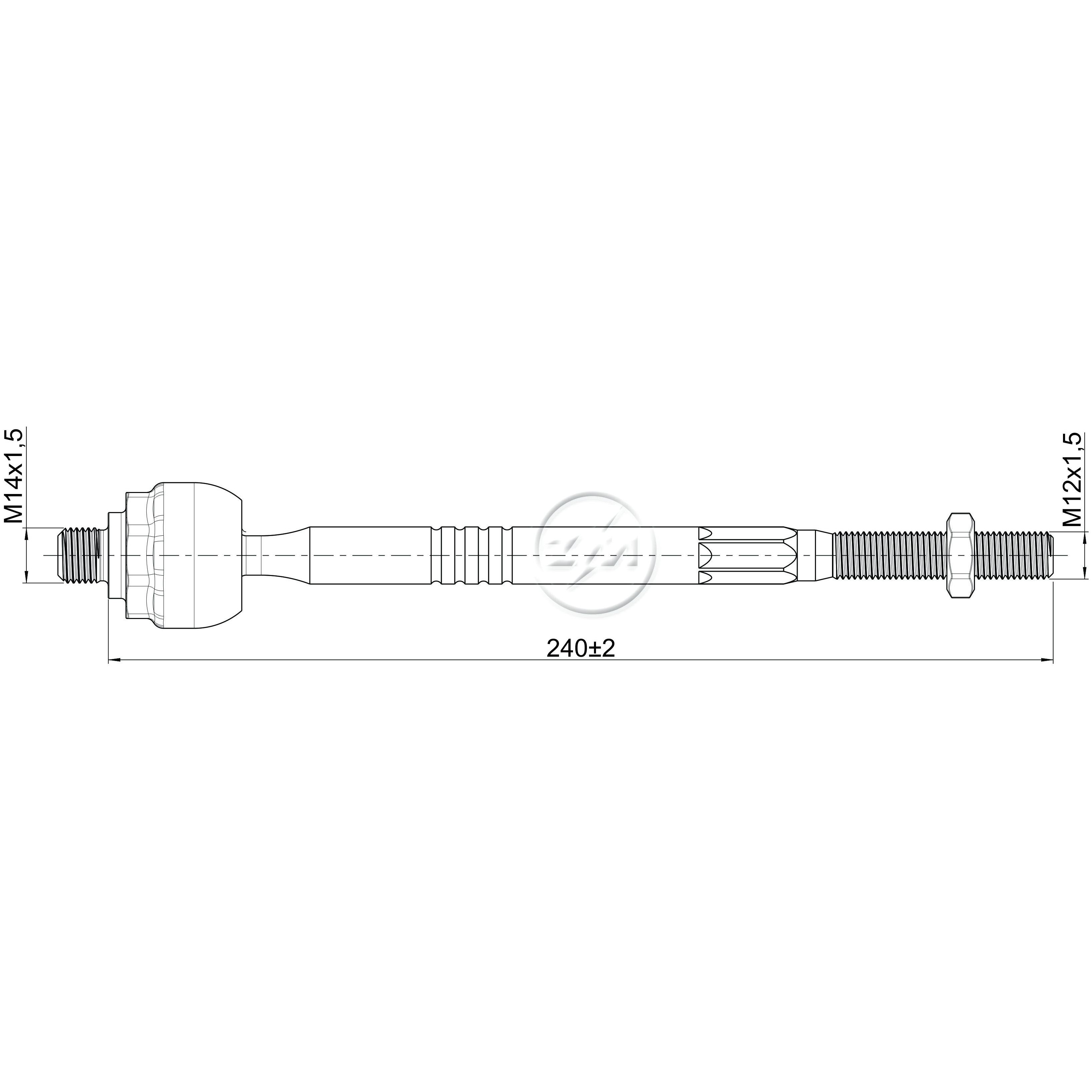 Terminal Axial para Fiat 500 - ZM - 170.110.23