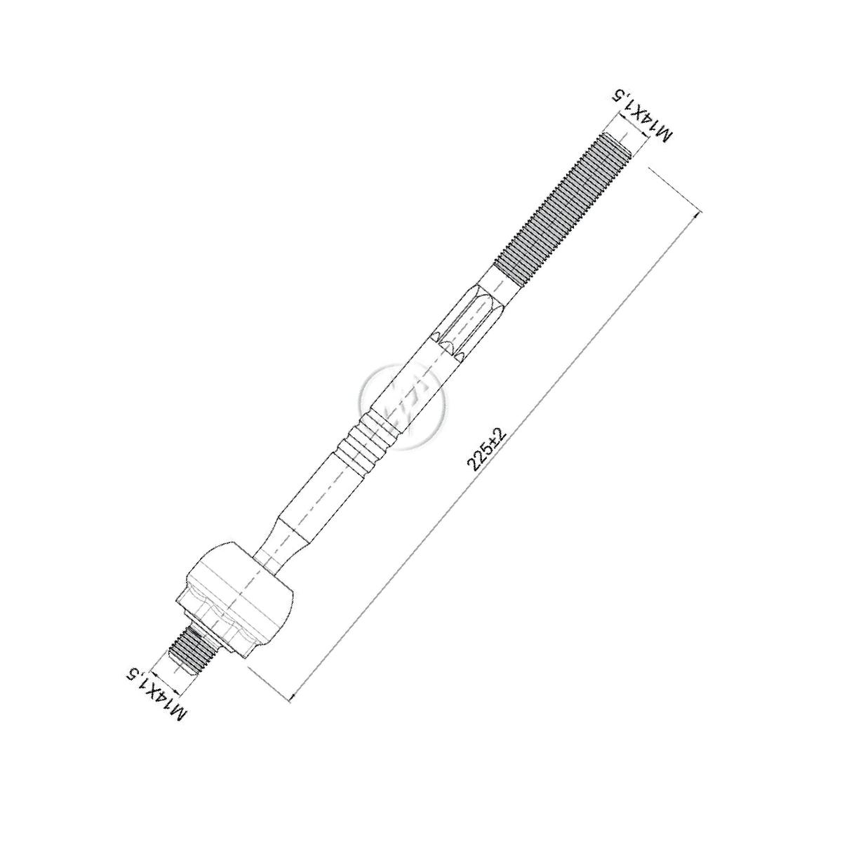 Terminal Axial para Citroen C3 Picasso - ZM - 170.110.51