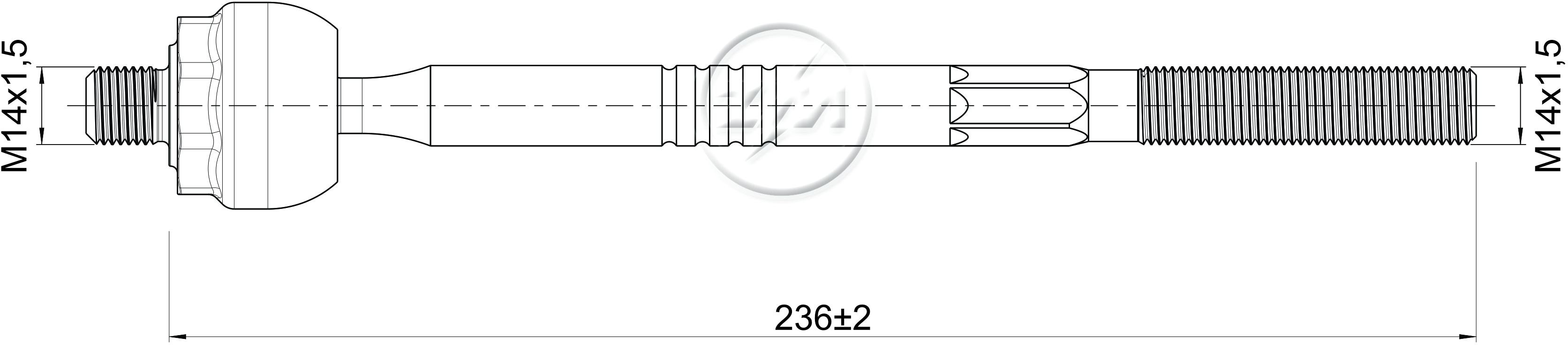 Terminal Axial para Citroen Aircross - ZM - 170.110.53