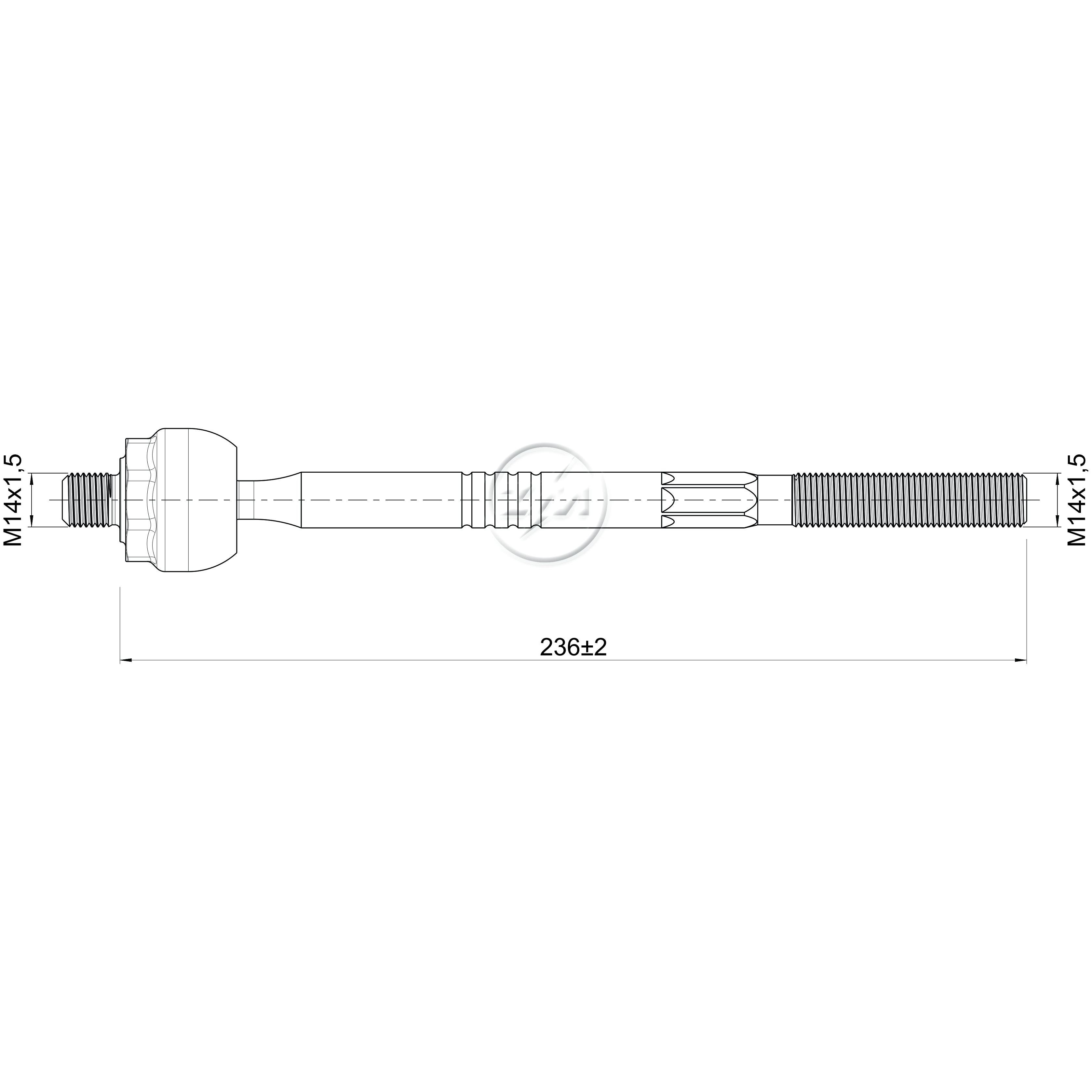 Terminal Axial para Citroen Aircross - ZM - 170.110.53