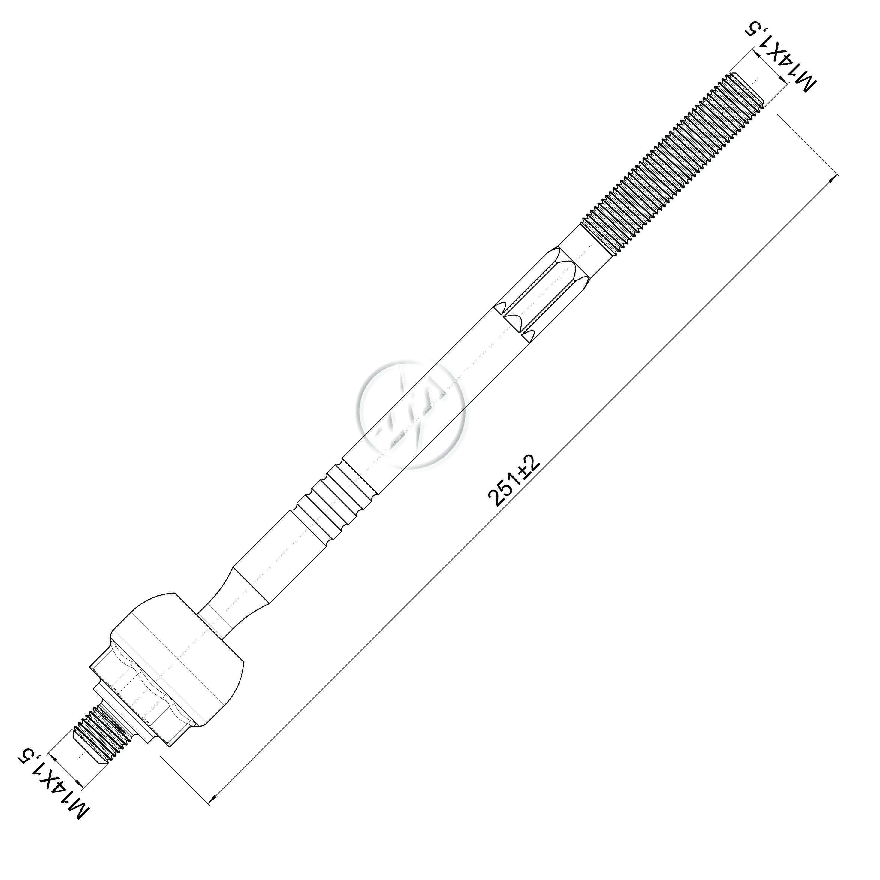 Terminal Axial para Renault Megane - ZM - 170.110.62