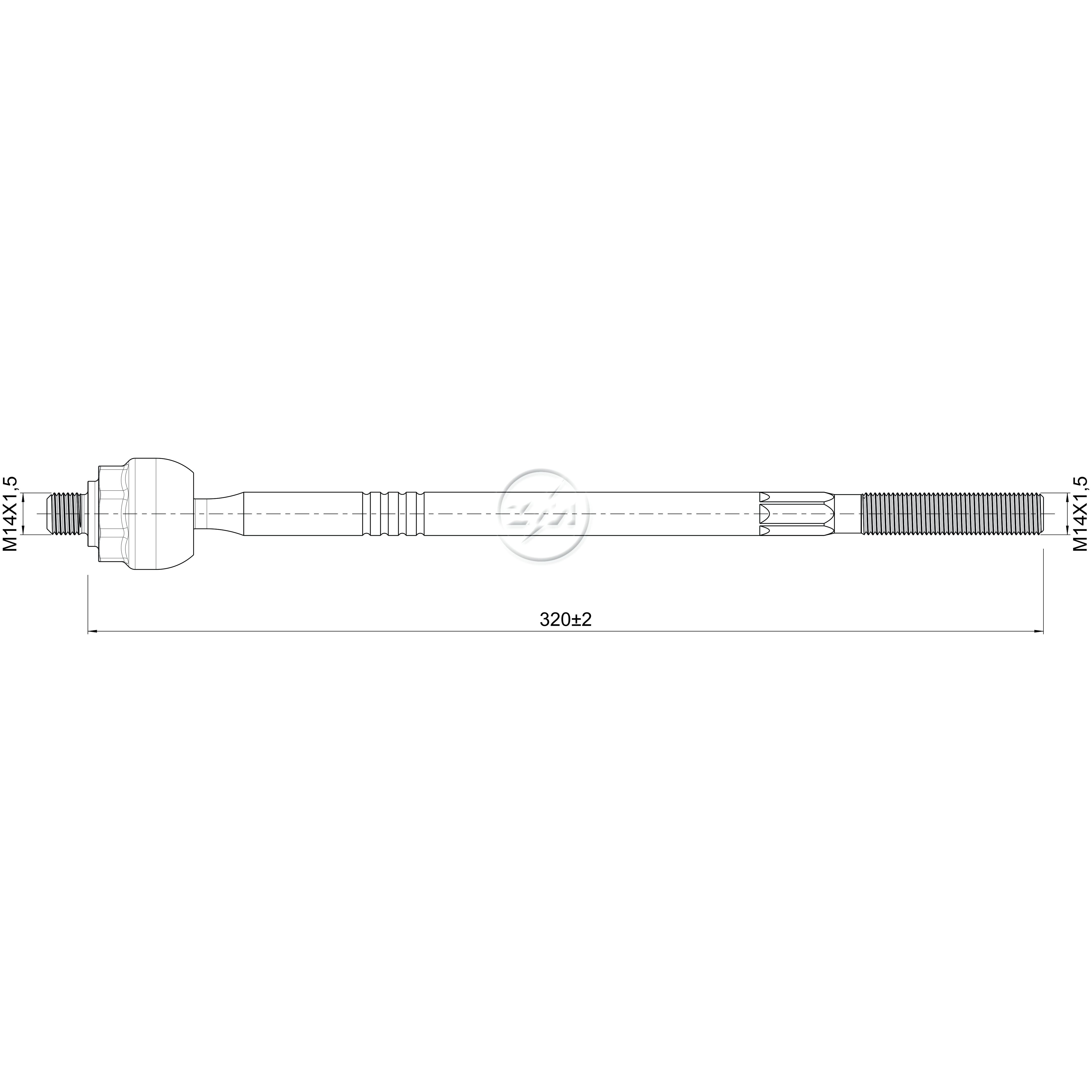 Terminal Axial para Volkswagen Gol e Saveiro - ZM - 170.112.04