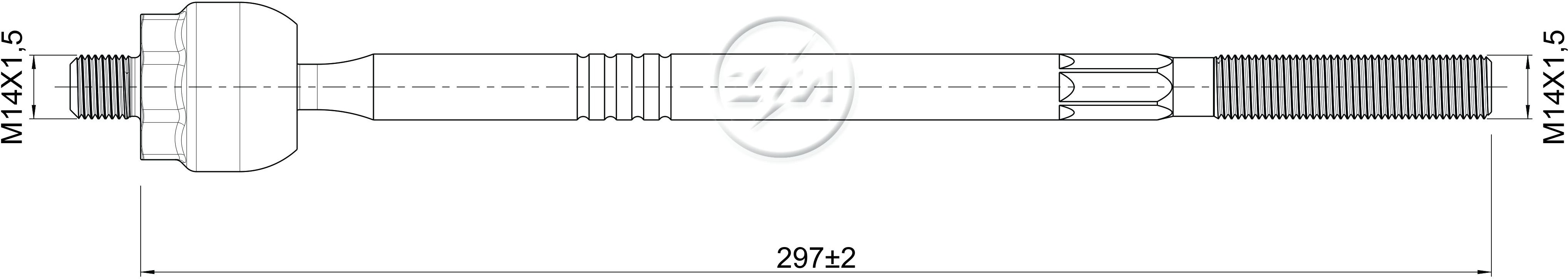 Terminal Axial para Volkswagen FOX e Spacefox - ZM - 170.112.15