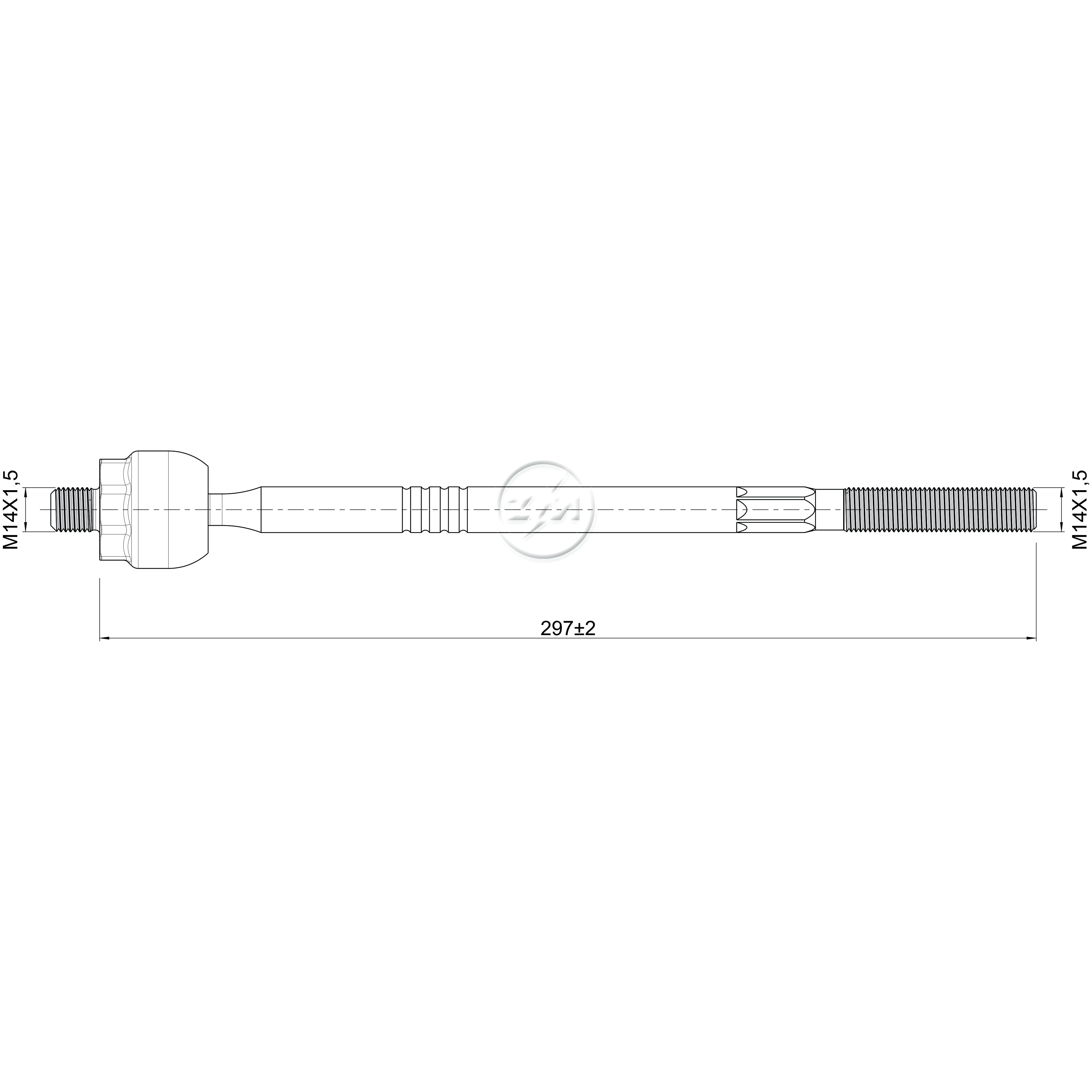 Terminal Axial para Volkswagen FOX e Spacefox - ZM - 170.112.15