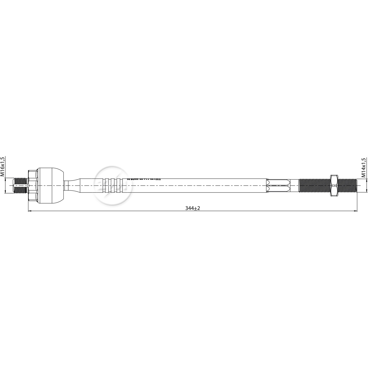 Terminal Axial para Chevrolet Vectra - ZM - 170.114.02