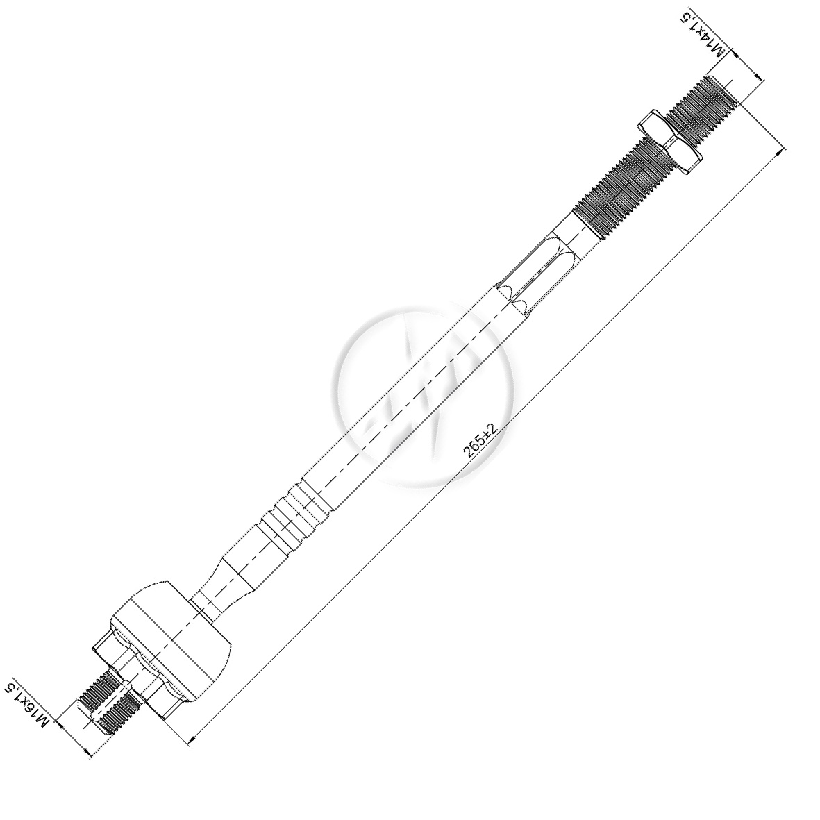 Terminal Axial para Chevrolet Celta e CLASSIC - ZM - 170.114.16