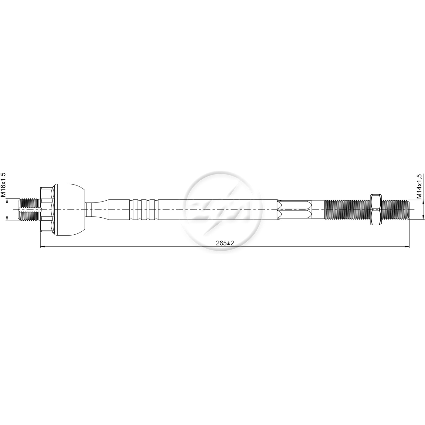 Terminal Axial para Chevrolet Celta e CLASSIC - ZM - 170.114.16