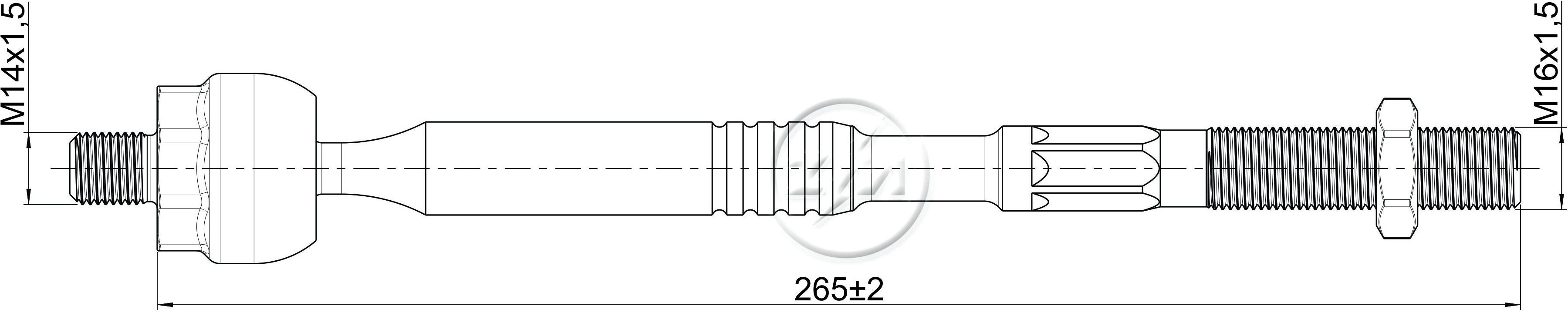 Terminal Axial para Toyota Corolla - ZM - 170.116.12