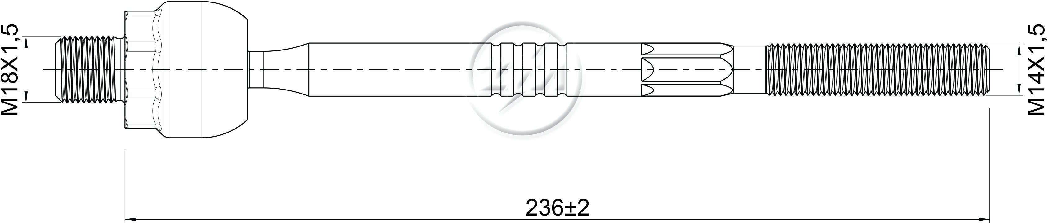 Terminal Axial para Honda City e FIT - ZM - 170.116.43