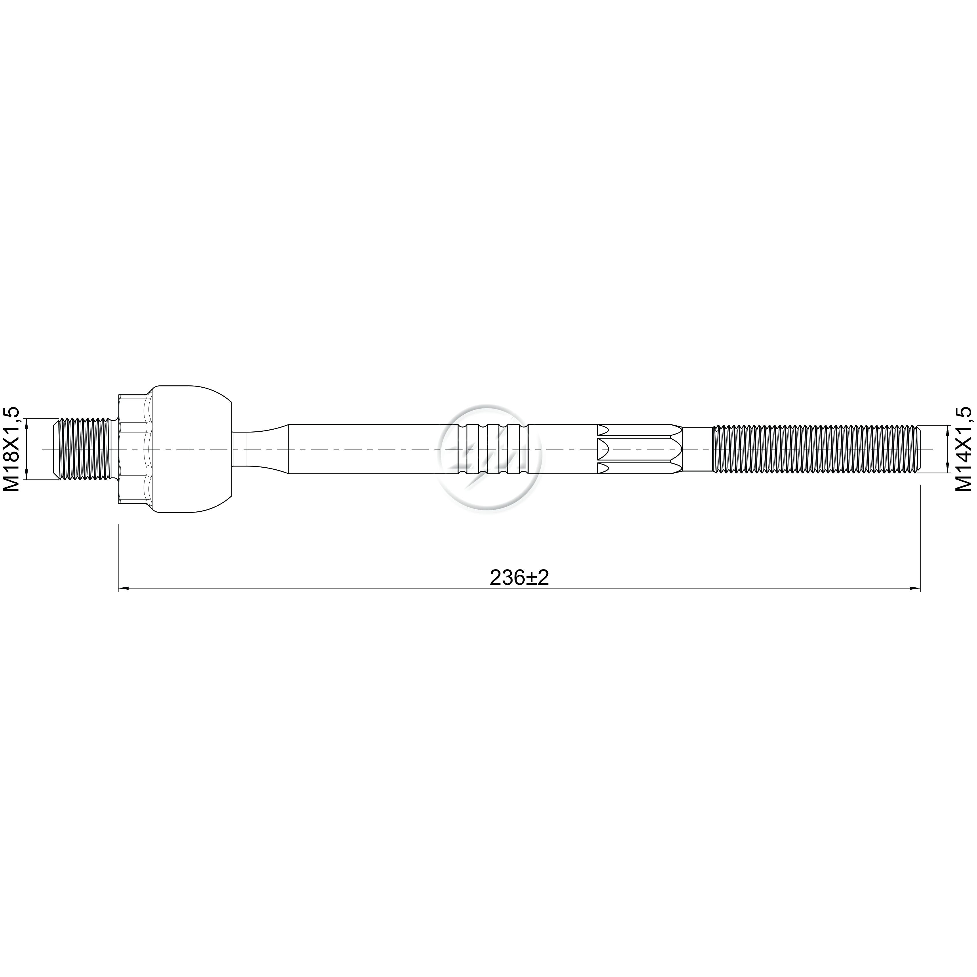 Terminal Axial para Honda City e FIT - ZM - 170.116.43