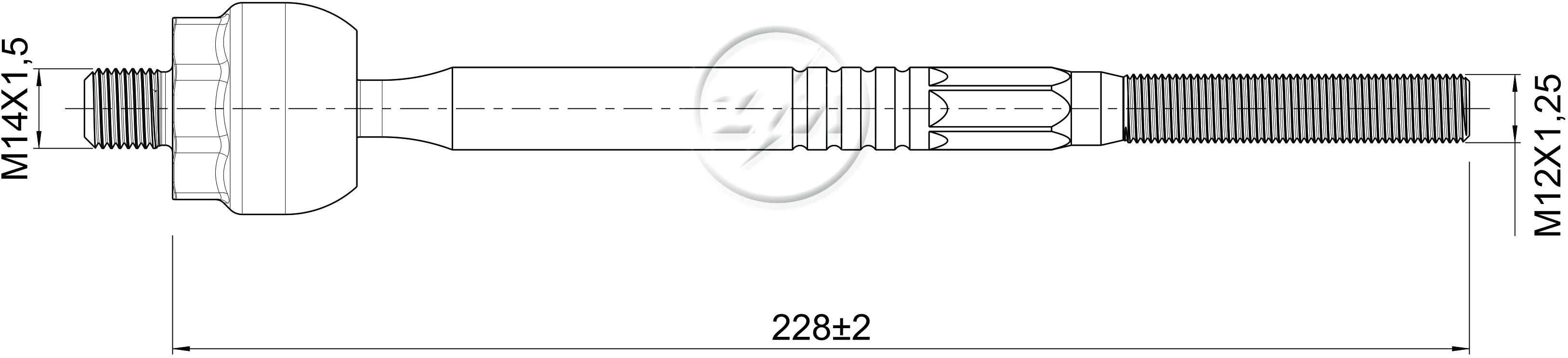 Terminal Axial para Nissan March e Versa - ZM - 170.116.72