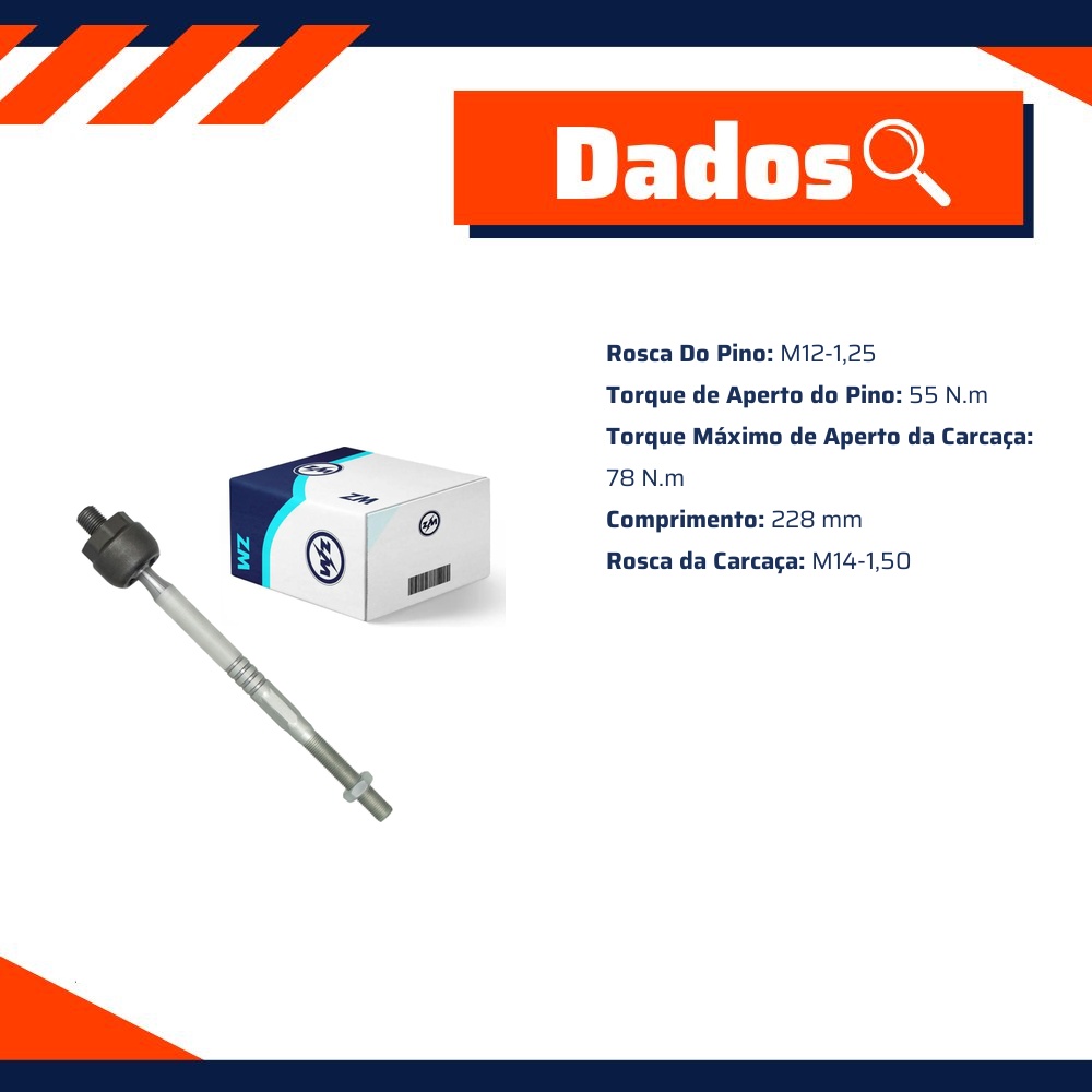 Terminal Axial para Nissan March e Versa - ZM - 170.116.72