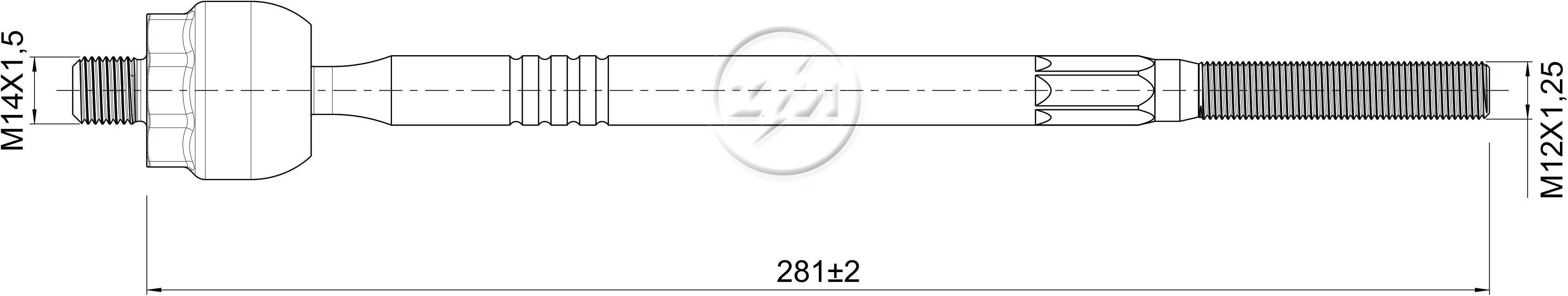 Terminal Axial para Chery FACE e S-18 - ZM - 170.118.90