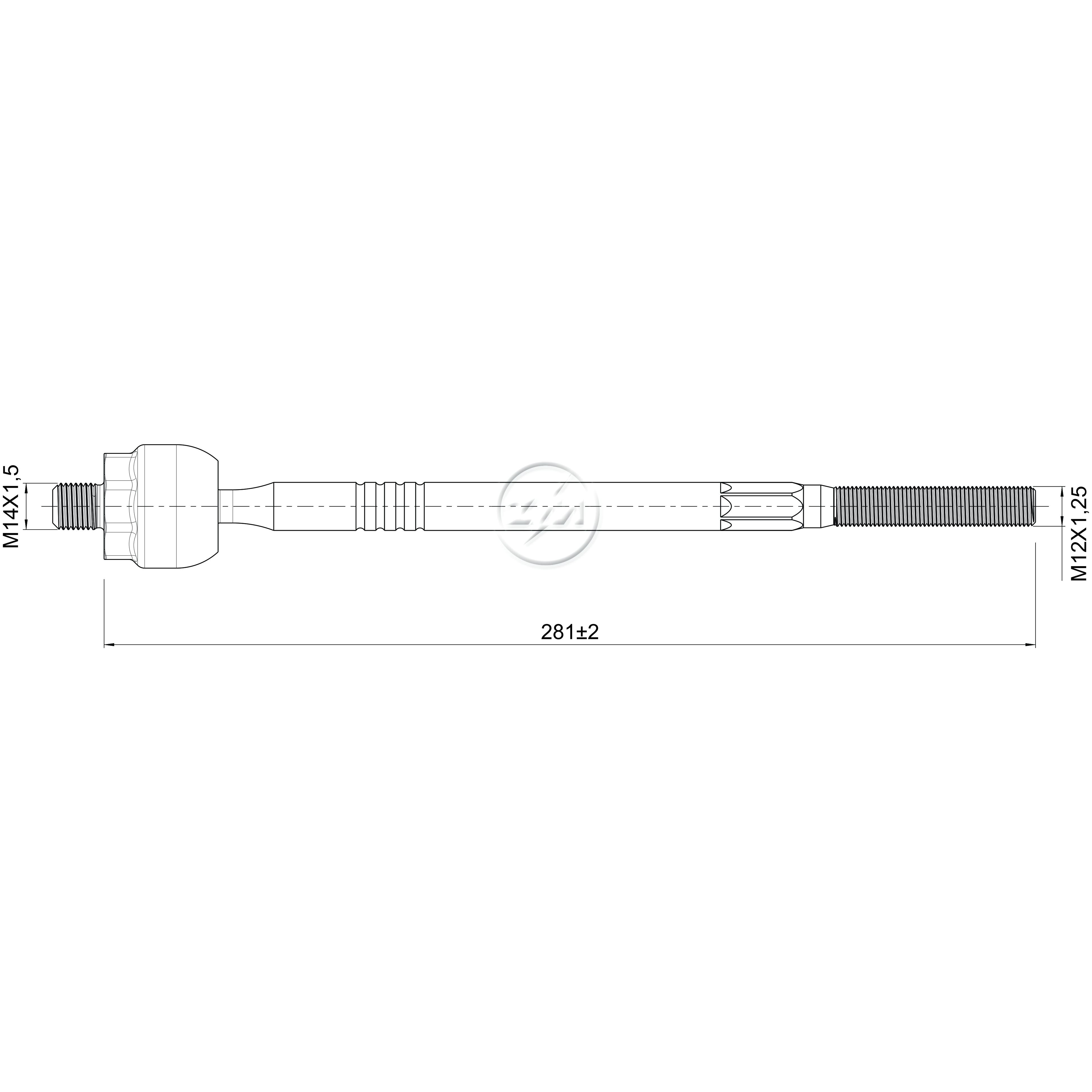 Terminal Axial para Chery FACE e S-18 - ZM - 170.118.90