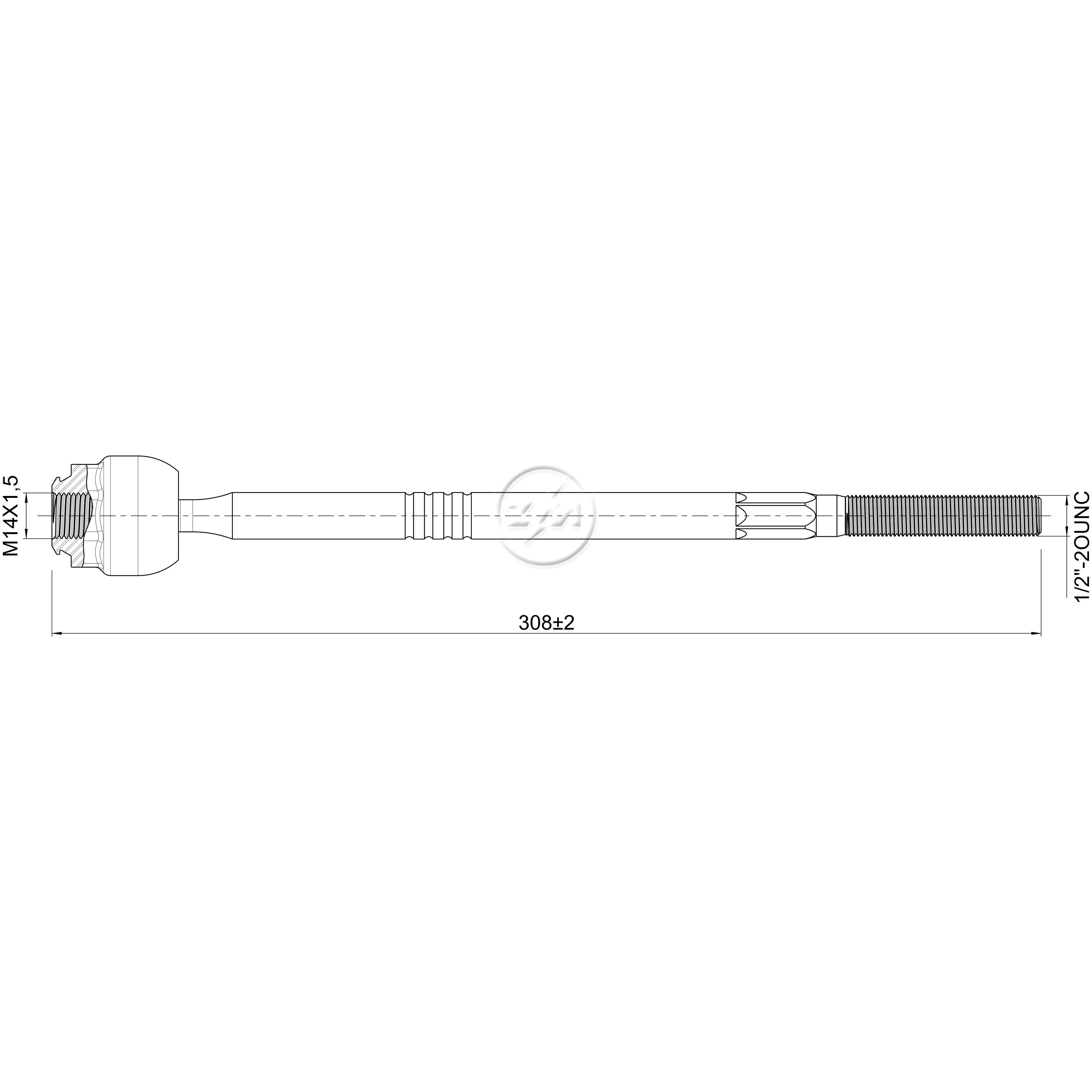 Terminal Axial para Ford Fiesta - ZM - 170.124.52