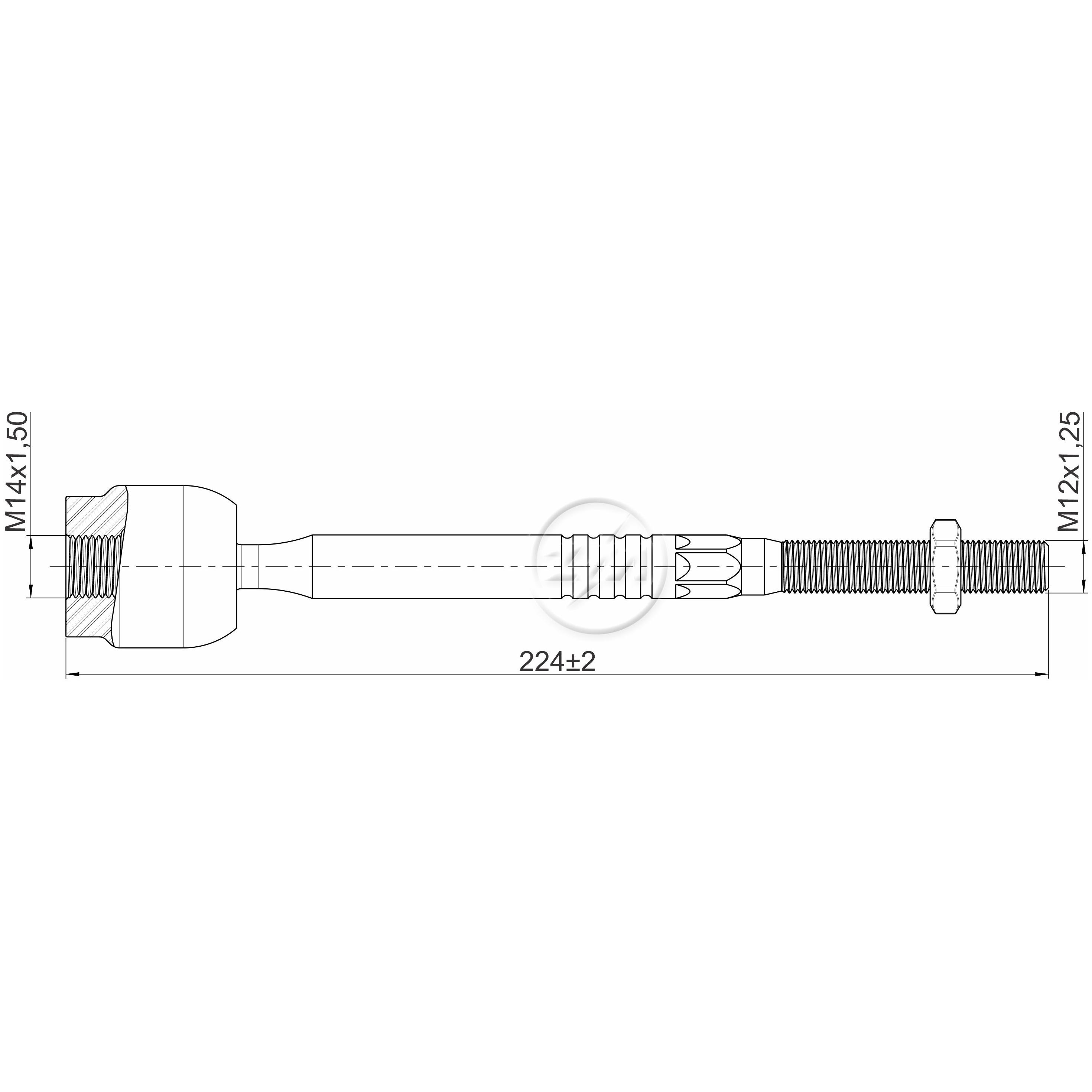 Terminal Axial para JAC J2 - ZM - 170.128.01