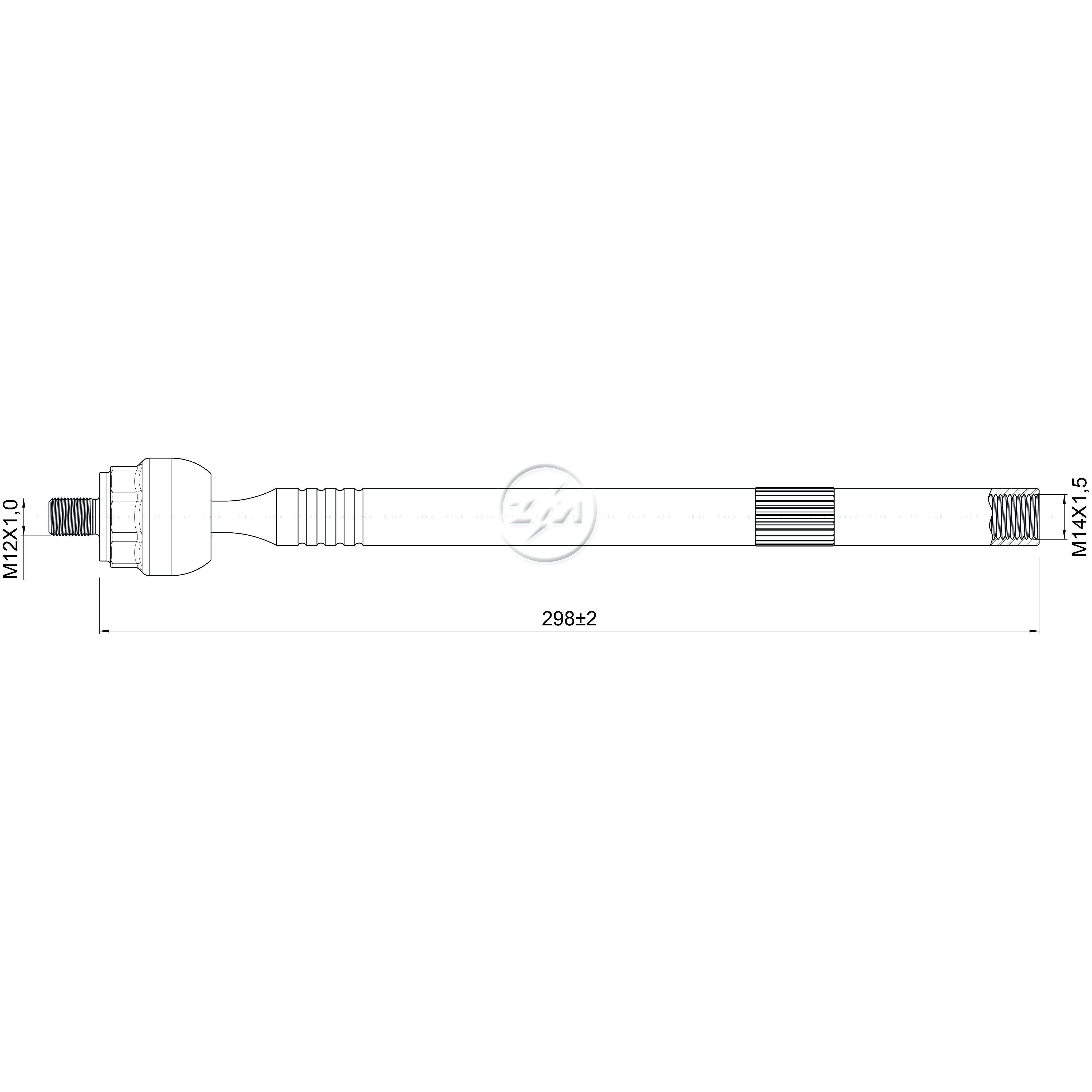Terminal Axial para Chevrolet Space Van e Renault Trafic - ZM - 170.134.01