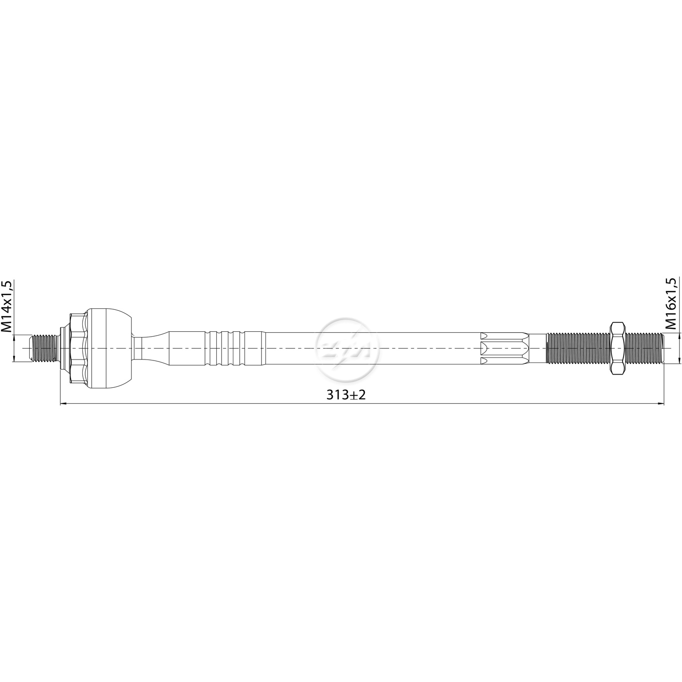Terminal Axial para Citroen C4 Picasso - ZM - 170.210.53
