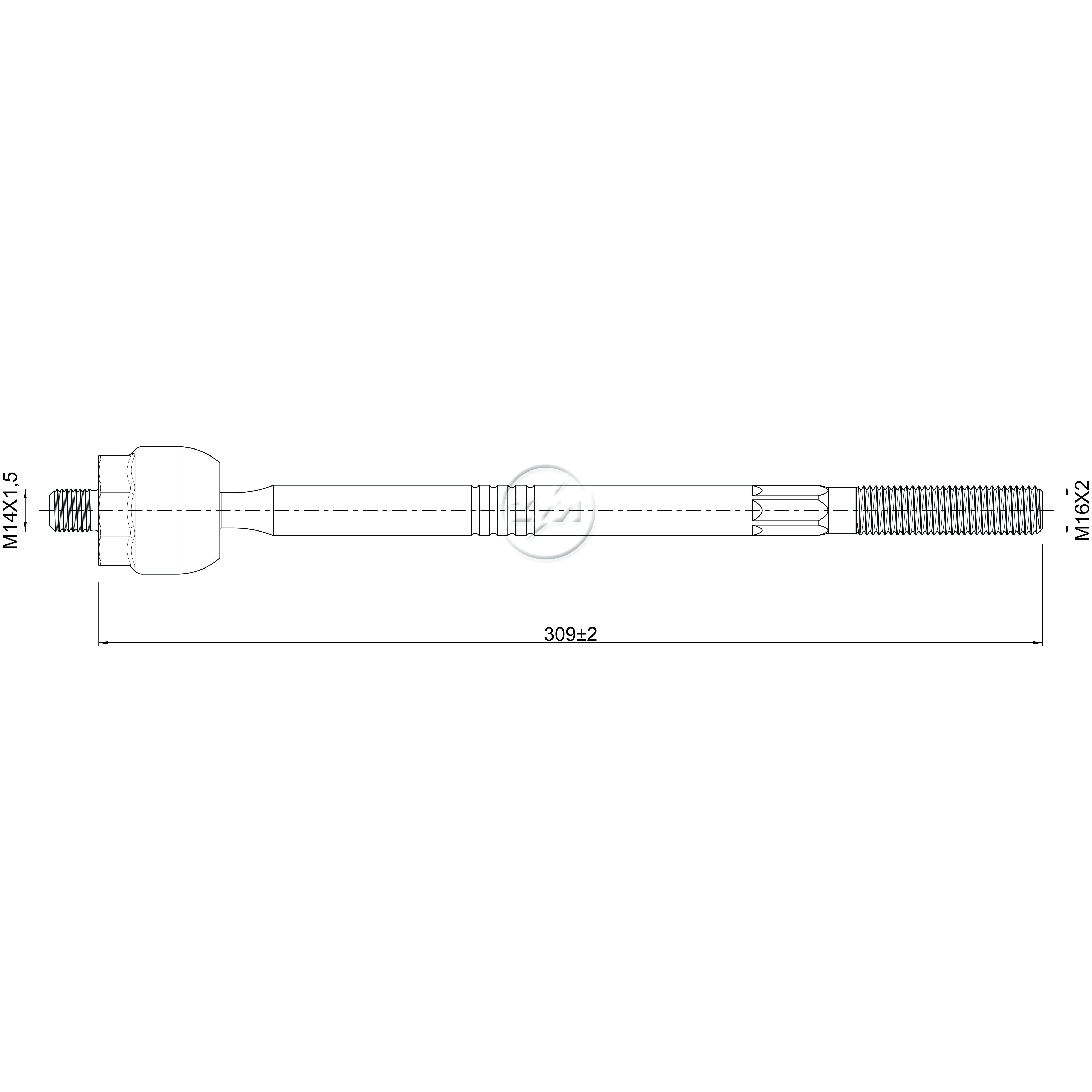Terminal Axial para Chevrolet Omega - ZM - 170.214.02