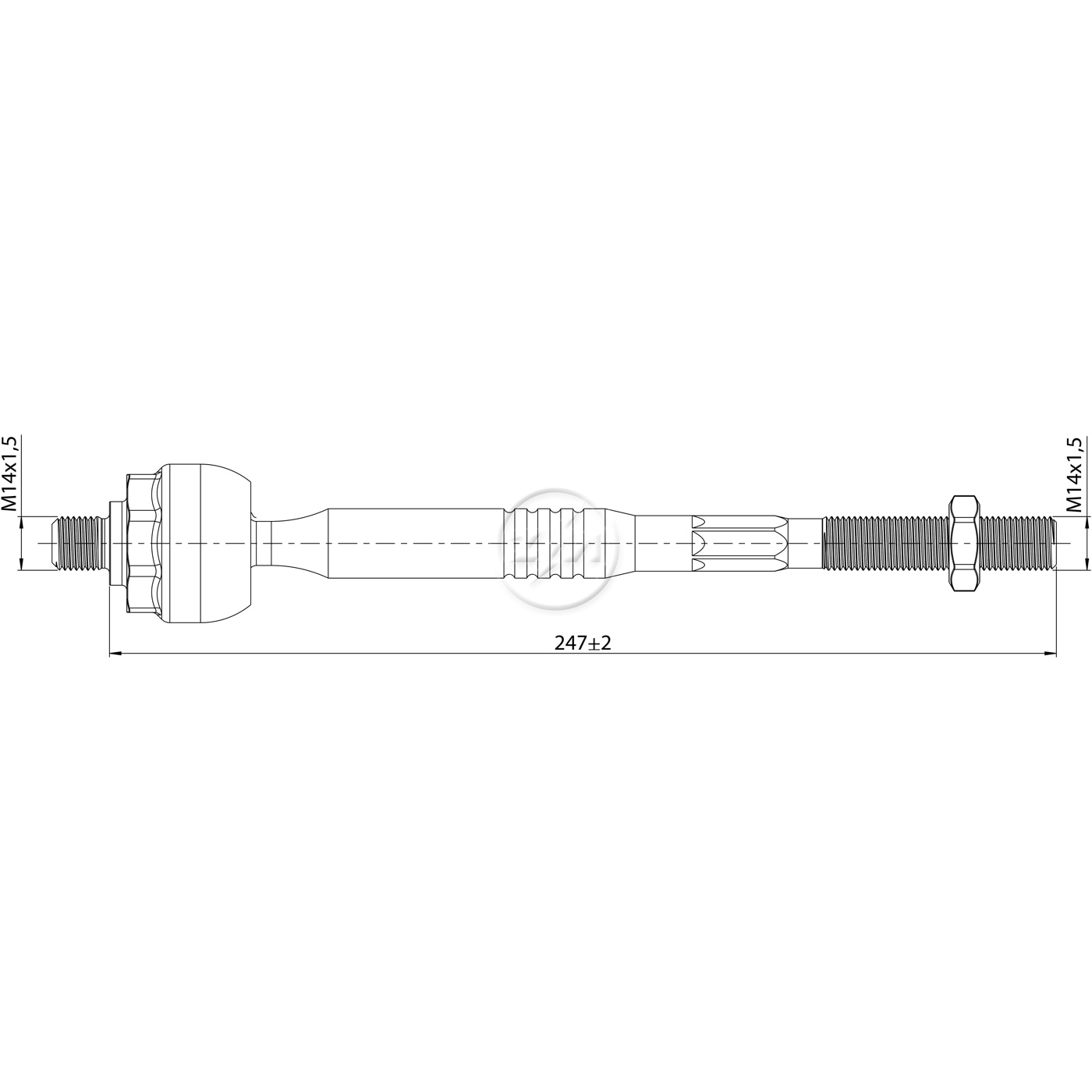 Terminal Axial para Chevrolet Cruze - ZM - 170.214.06