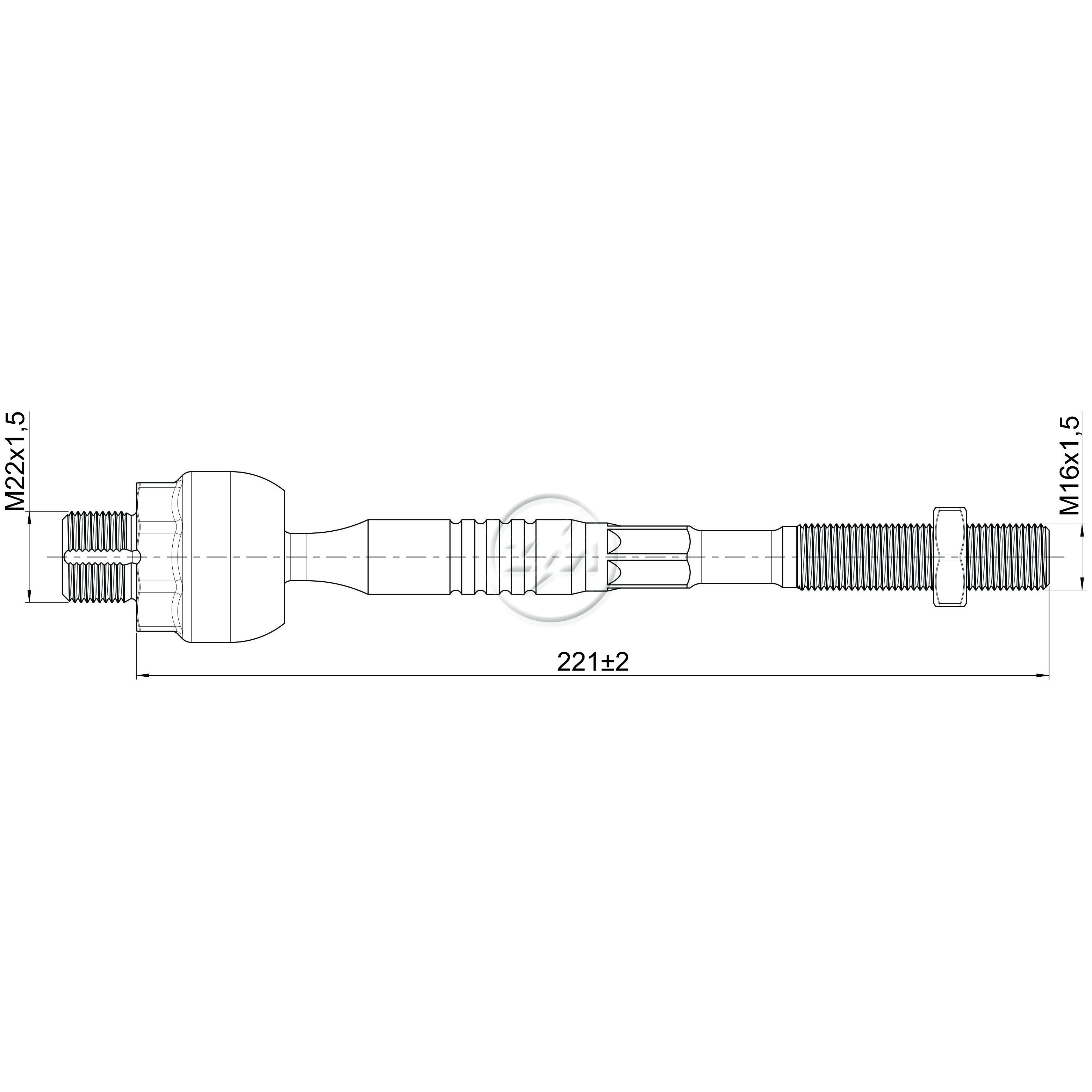 Terminal Axial para Ford Edge - ZM - 170.214.55