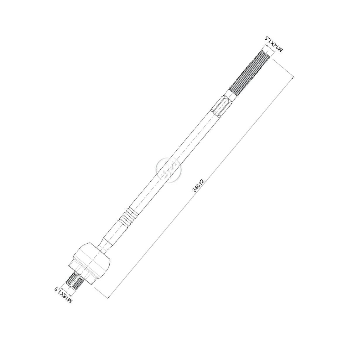 Terminal Axial para Mitsubishi Pajero e Pajero Tr4 - ZM - 170.216.70
