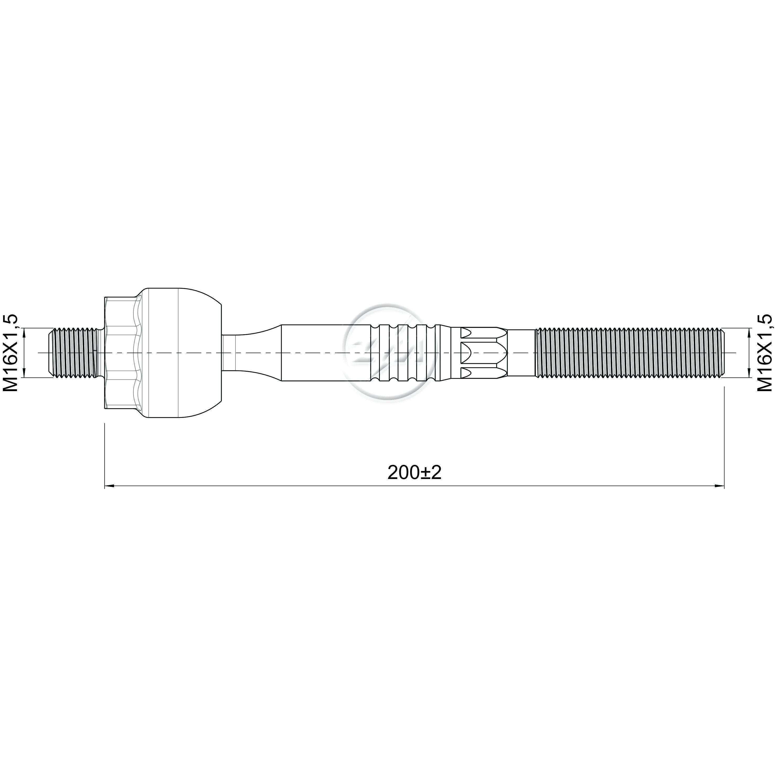 Terminal Axial para Mitsubishi L200 - ZM - 170.216.75