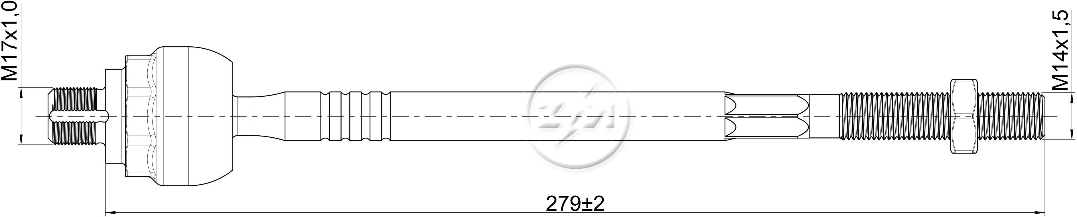 Terminal Axial para KIA Bongo e Ssangyong Musso - ZM - 170.218.40