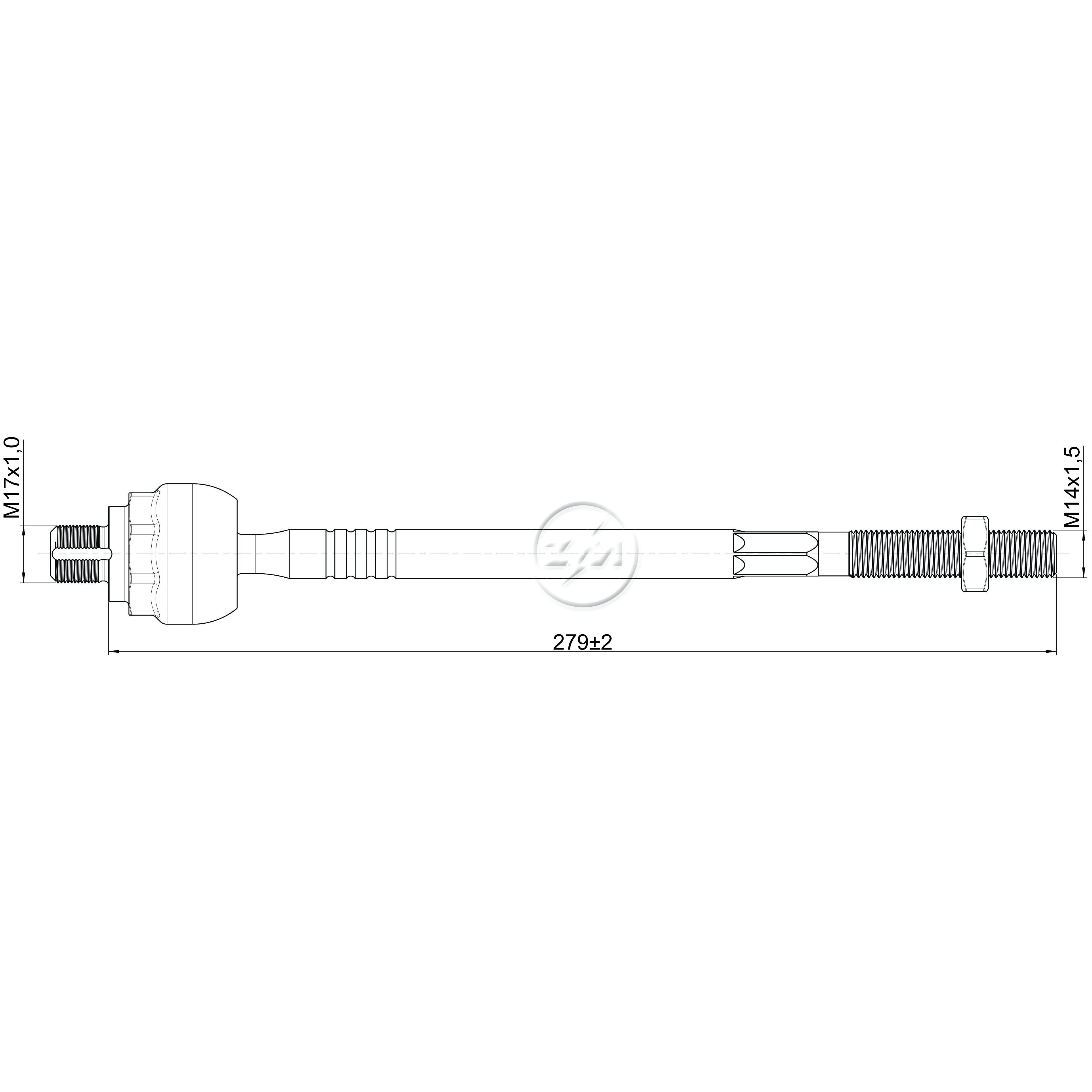 Terminal Axial para KIA Bongo e Ssangyong Musso - ZM - 170.218.40