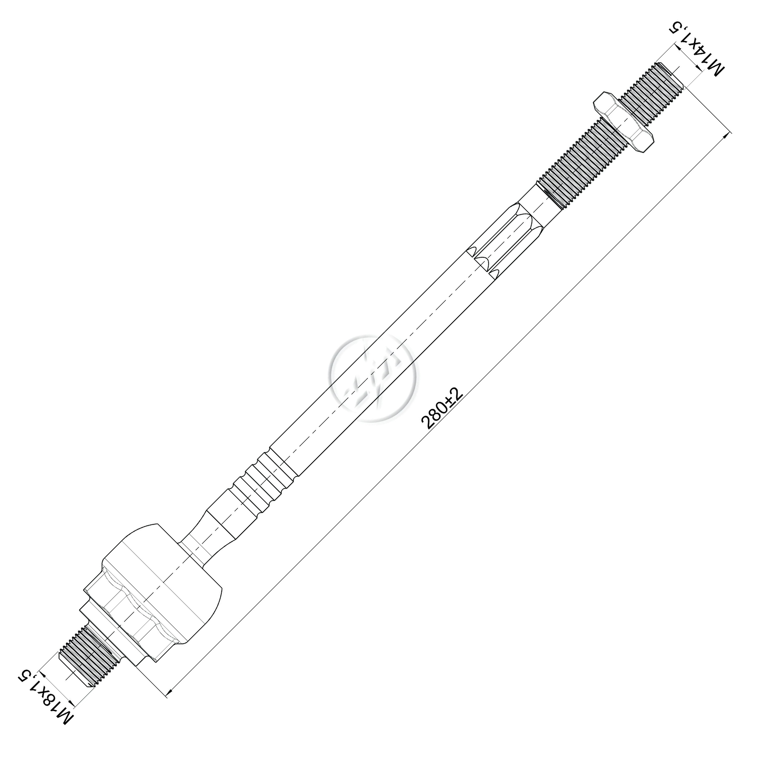 Terminal Axial para KIA Bongo - ZM - 170.218.41