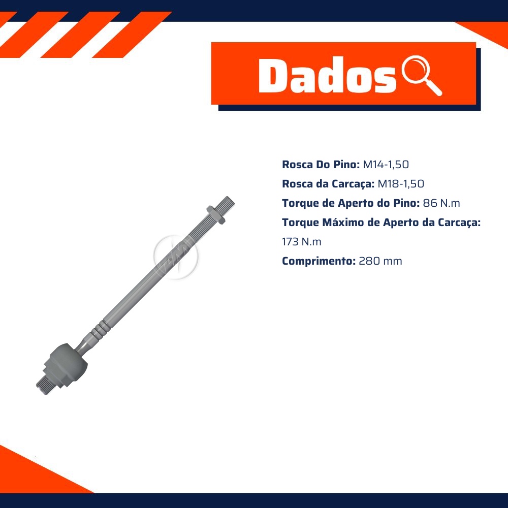 Terminal Axial para KIA Bongo - ZM - 170.218.41