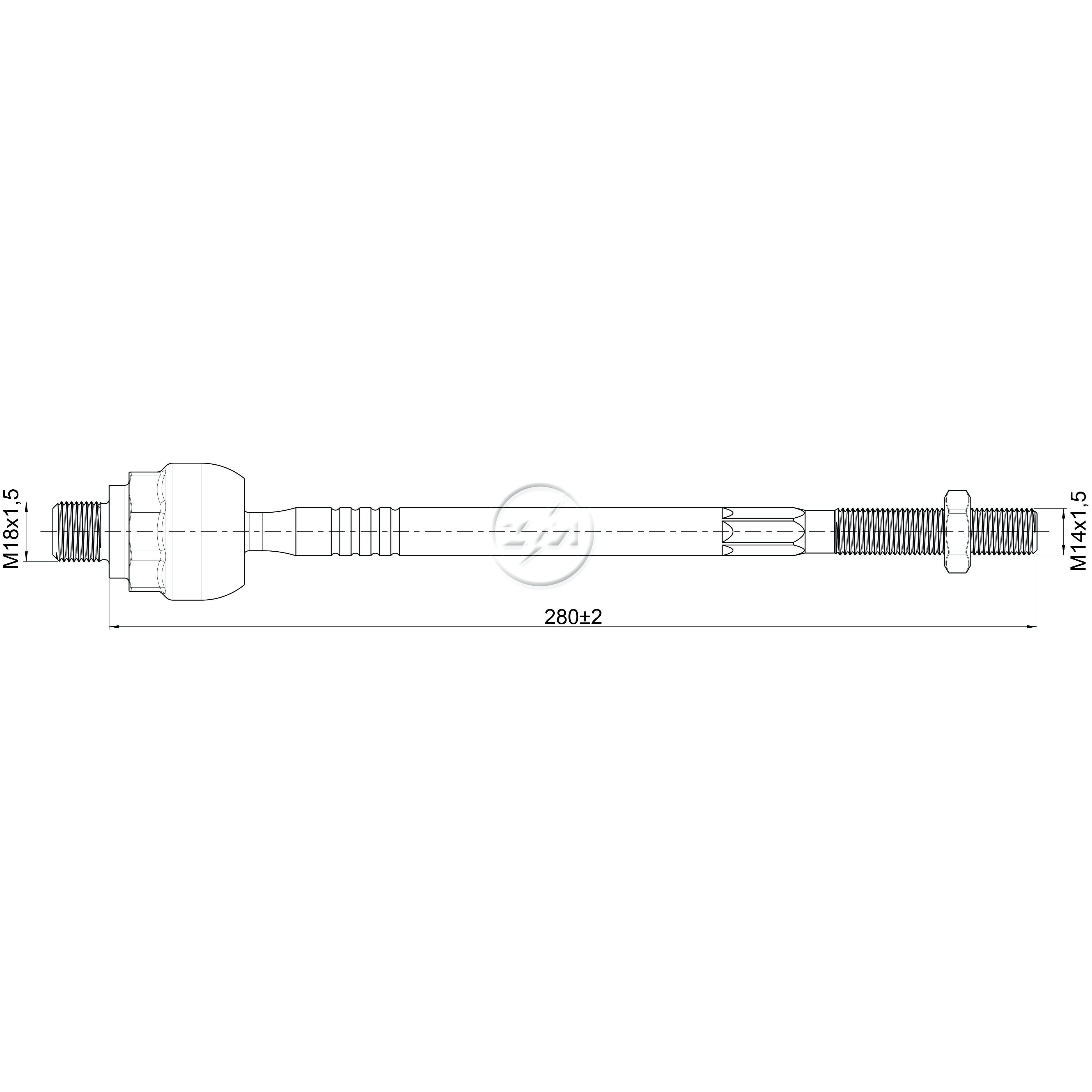 Terminal Axial para KIA Bongo - ZM - 170.218.41