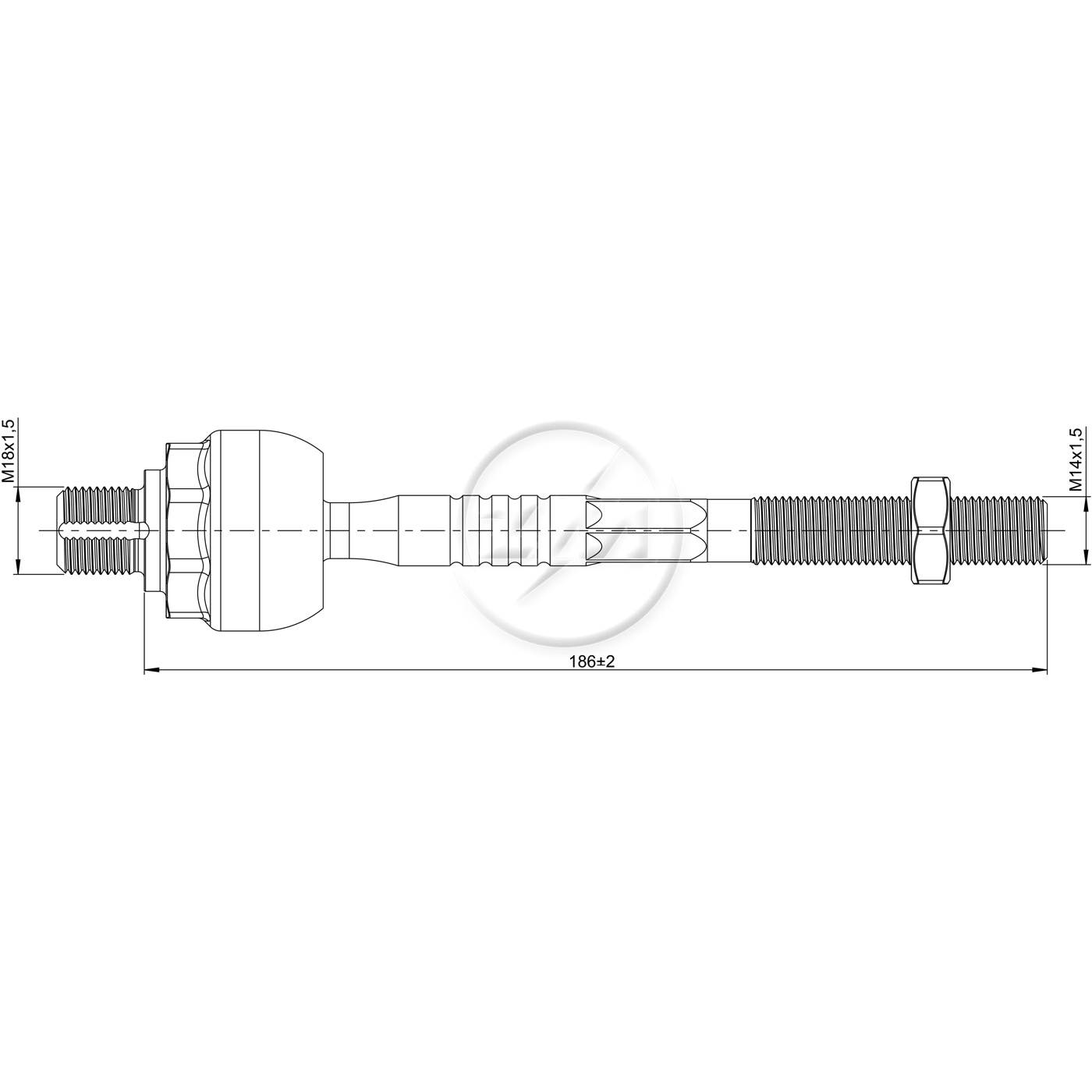 Terminal Axial para KIA Bongo - ZM - 170.218.42