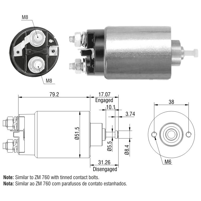 Relê Auxiliar de Partida para Ford Taurus - ZM - 1-760