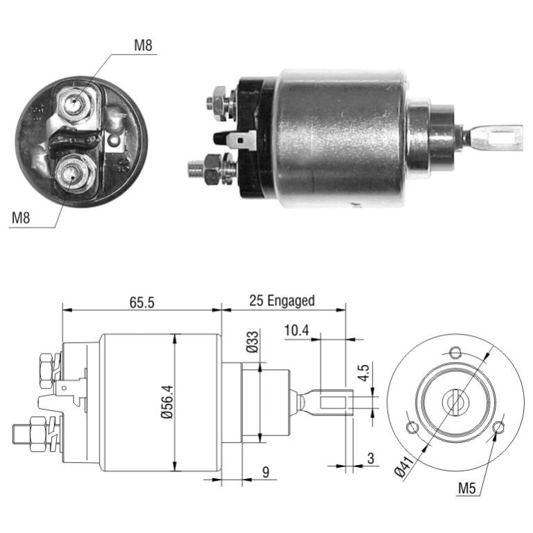Relê Auxiliar de Partida para Renault CLIO - ZM - 1-777