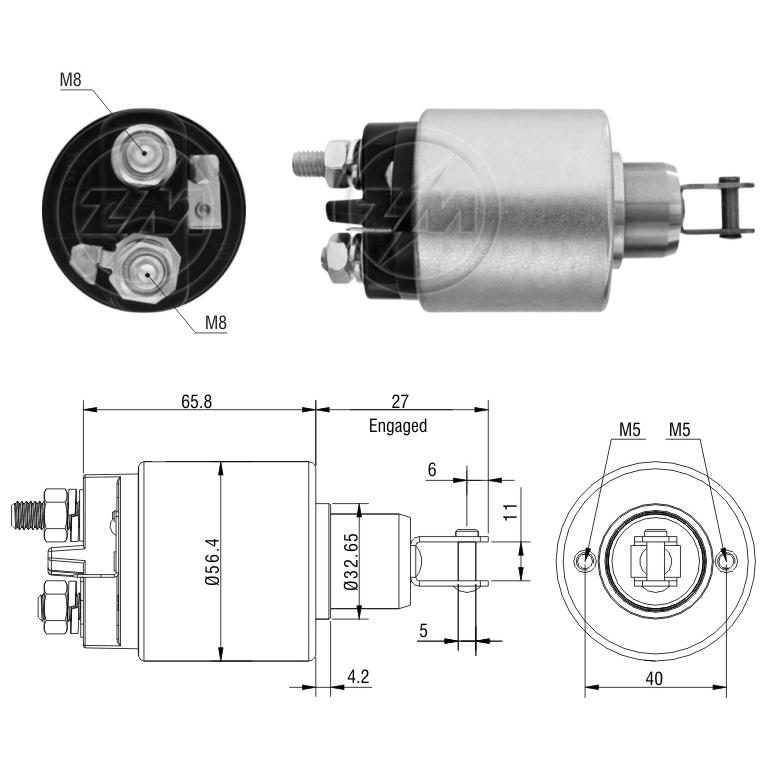 Relê Auxiliar de Partida para Fiat Uno - ZM - 2-579