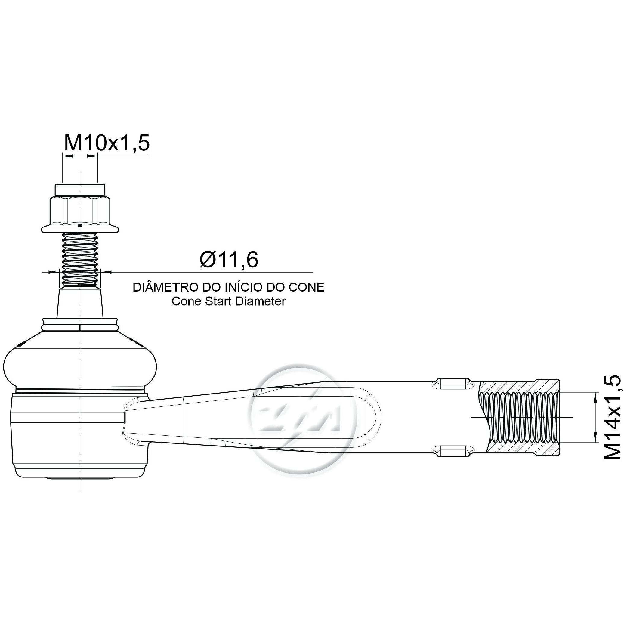 Terminal de Direção para Jeep Compass e Renegade - ZM - 270.110.09