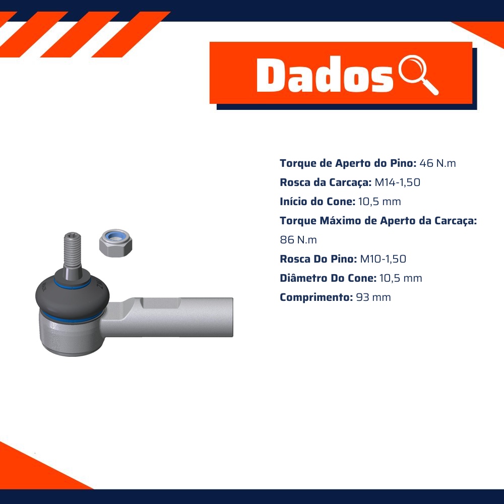 Terminal de Direção para Chevrolet Agile e Montana - ZM - 270.114.01