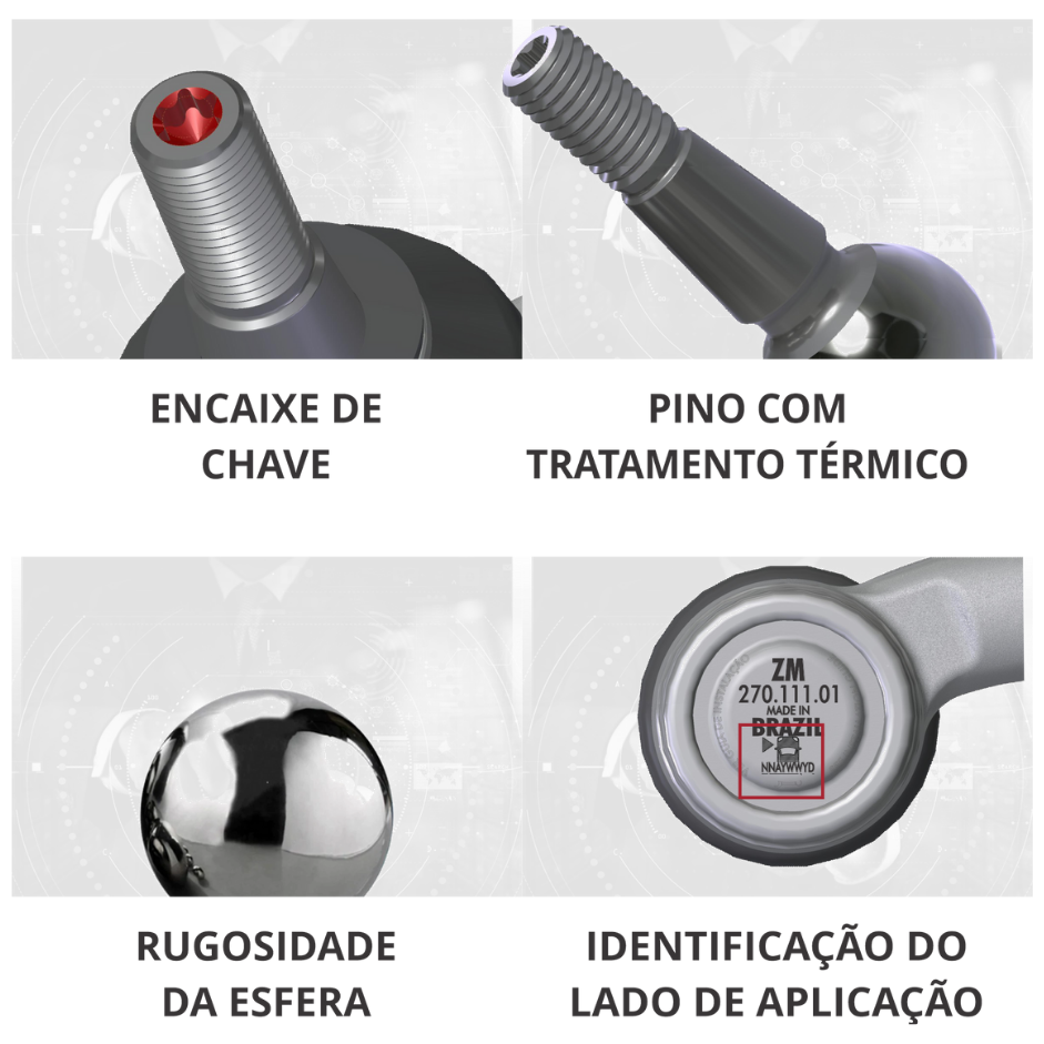 Terminal de Direção para Honda Civic - ZM - 270.116.44