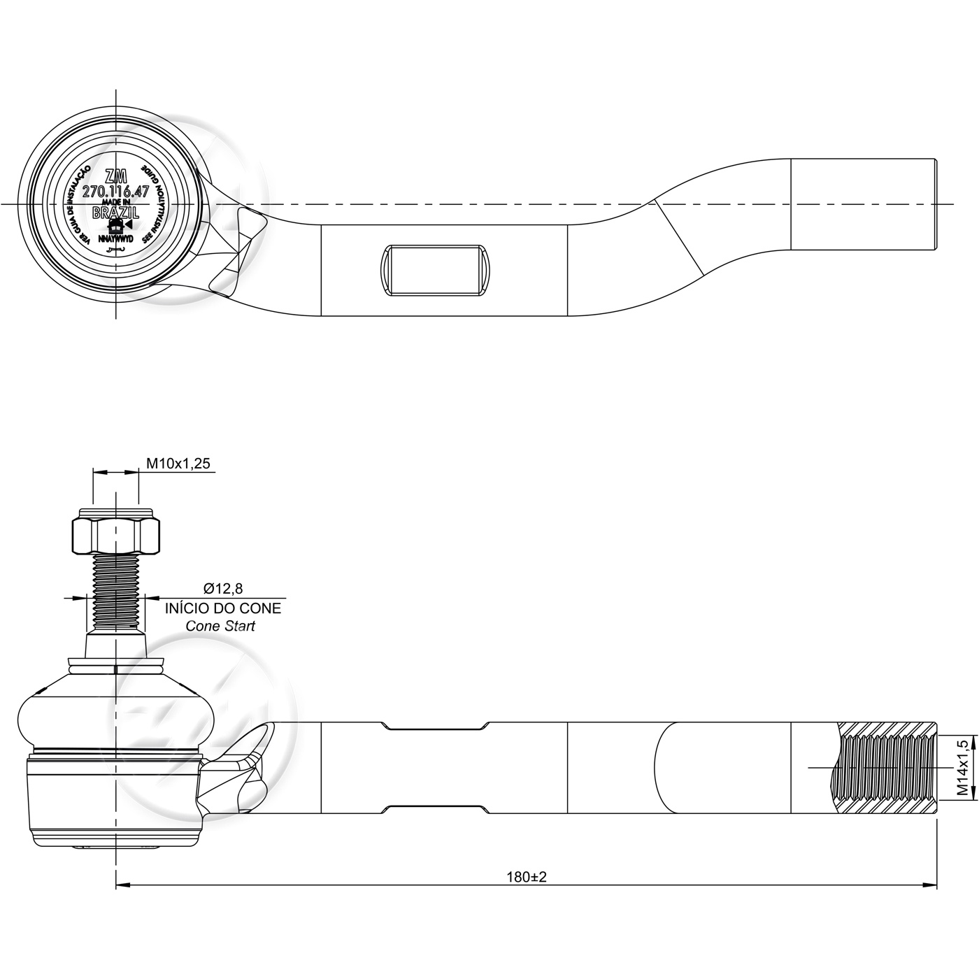 Terminal de Direção para Honda City - ZM - 270.116.47