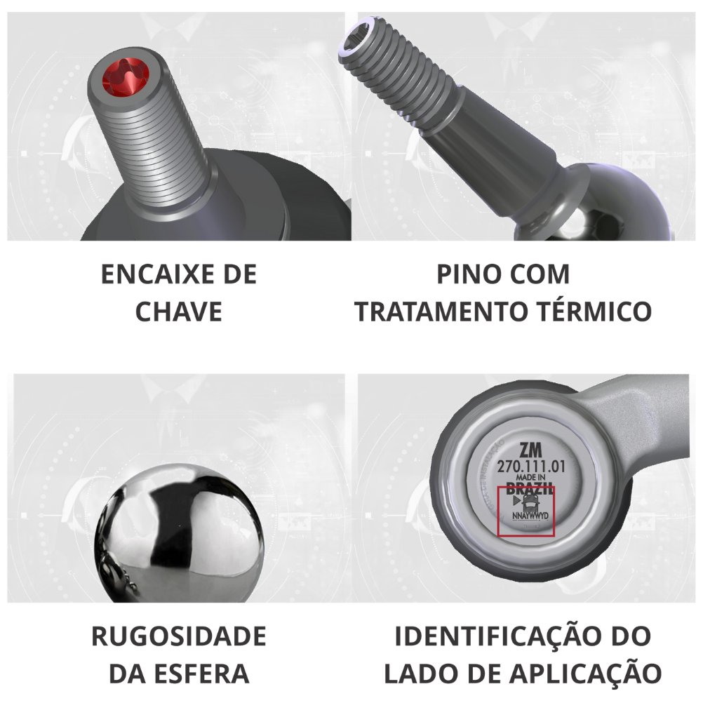 Terminal de Direção para Honda City - ZM - 270.117.43